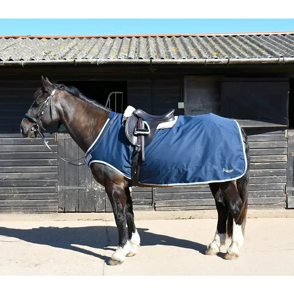 Rhinegold Fixed Chest Waterproof Ride-On Rug 5'0 Navy Exercise Sheets