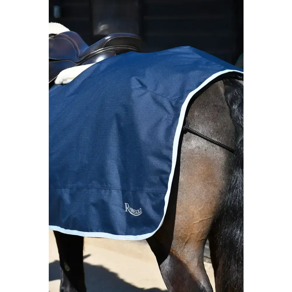 Rhinegold Fixed Chest Waterproof Ride-On Rug 5'0 Navy Exercise Sheets
