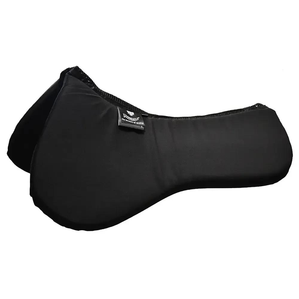 Rhinegold Memory Foam Half Pad 3D Mesh Spine Pony Black Corrective Saddle Pads