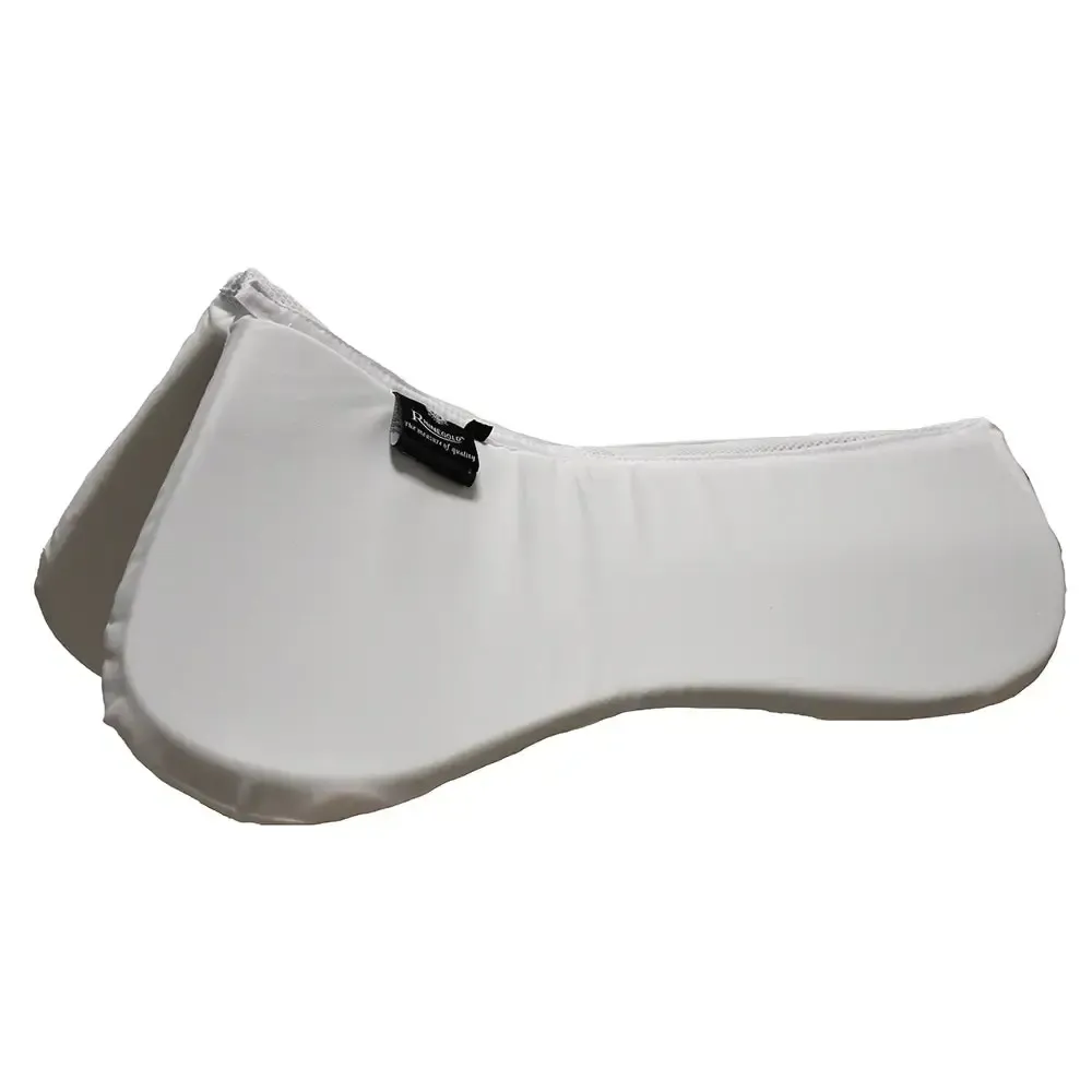 Rhinegold Memory Foam Half Pad 3D Mesh Spine Pony White Corrective Saddle Pads