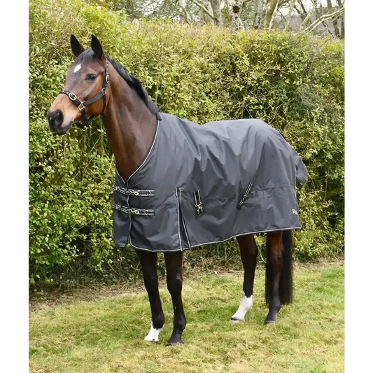 Rhinegold Nevada 50g Outdoor Lightweight Turnout Rug Black 4'0 Turnout Rugs