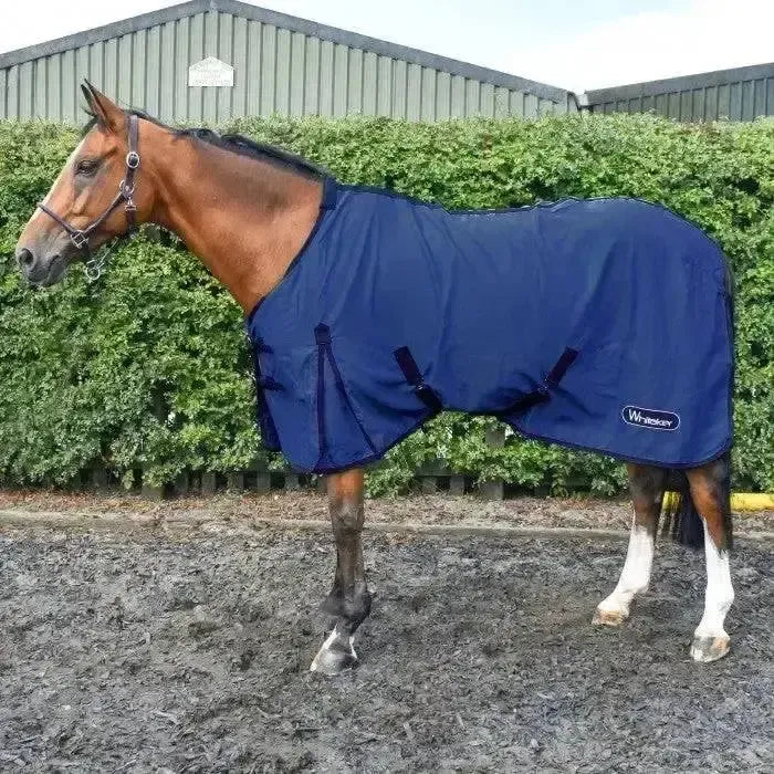 Whitaker Allerton Cotton Sheet-Cooler Rugs-John Whitaker-5'9"-Dark Blue-Horsey Shopping