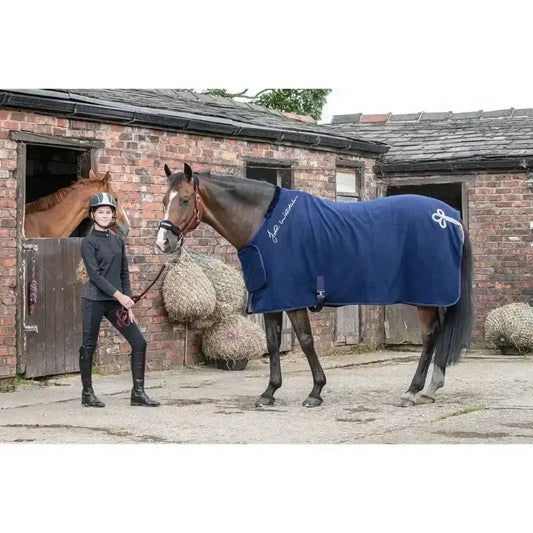 Whitaker Chelsea Show Rug Navy/Silver-Show Rugs-John Whitaker-Navy/Silver-4'9"-Horsey Shopping