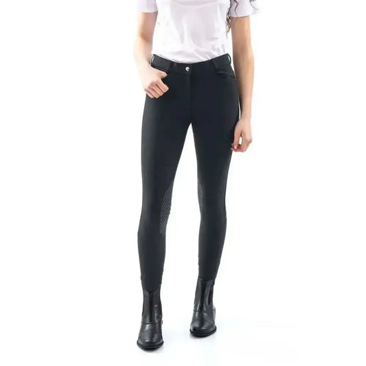 Whitaker Clayton Grip Knee Breech Ladies-Breeches-John Whitaker-24"-Black-Horsey Shopping