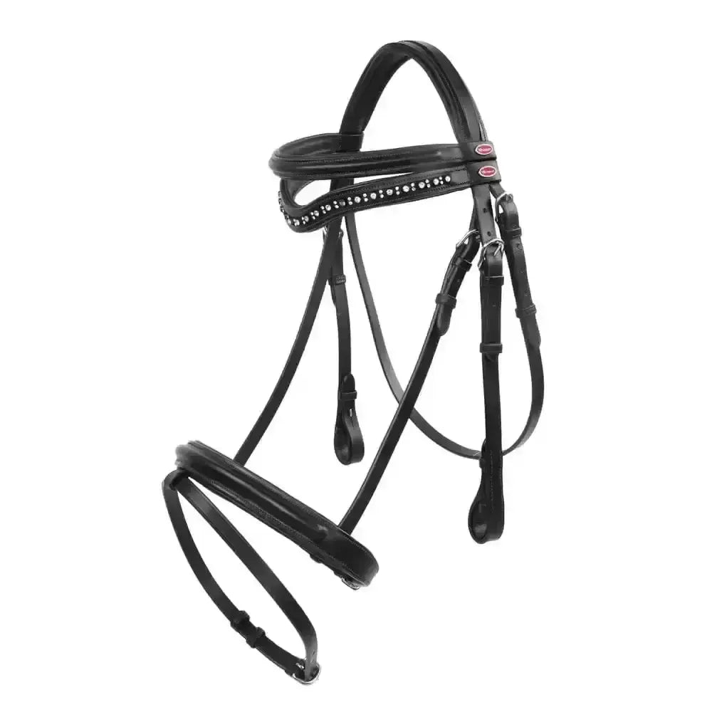 Whitaker Lynton Flash Bridle C/W Spare Browband Black-Bridles-John Whitaker-Pony-Black-Horsey Shopping