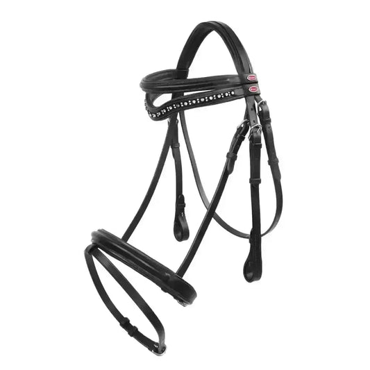 Whitaker Lynton Flash Bridle C/W Spare Browband Black-Bridles-John Whitaker-Pony-Black-Horsey Shopping