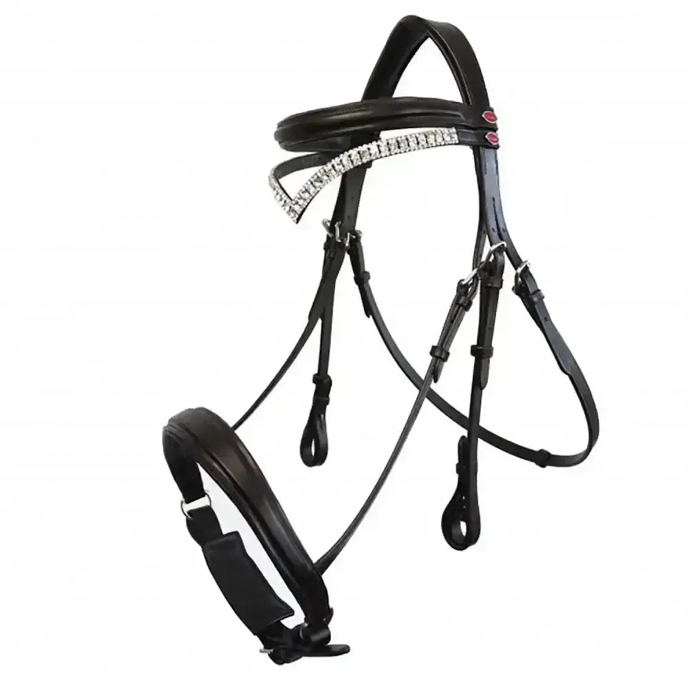 Whitaker Lynton Snaffle Bridle C/W Spare Browband Black-Bridles-John Whitaker-Pony-Black-Horsey Shopping