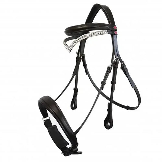 Whitaker Lynton Snaffle Bridle C/W Spare Browband Black-Bridles-John Whitaker-Pony-Black-Horsey Shopping