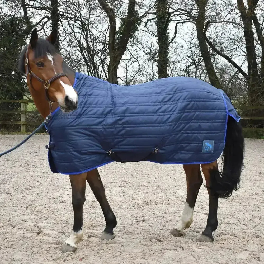 Whitaker Pippa Stable Rug 100Gm Navy/Blue-Stable Rugs-John Whitaker-Navy/Blue-5'9"-Horsey Shopping