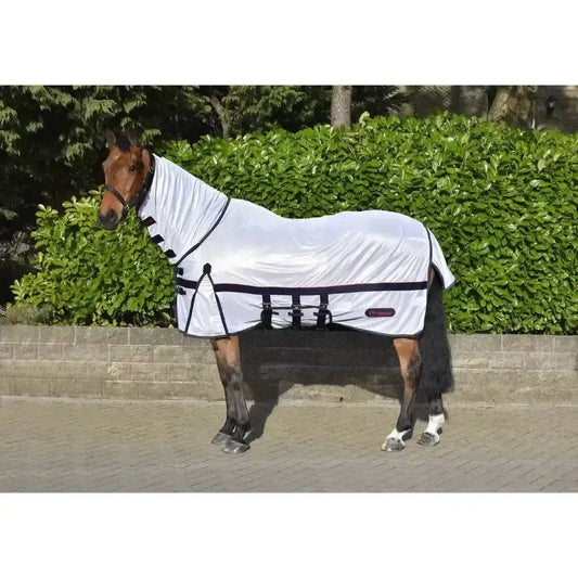 Whitaker Rastrick Fly Rug Mesh-Fly Rugs-John Whitaker-4'3"-White-Horsey Shopping