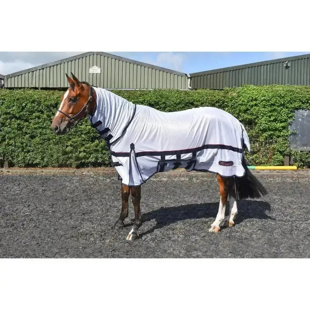 Whitaker Rastrick Fly Rug Mesh-Fly Rugs-John Whitaker-4'3"-White-Horsey Shopping
