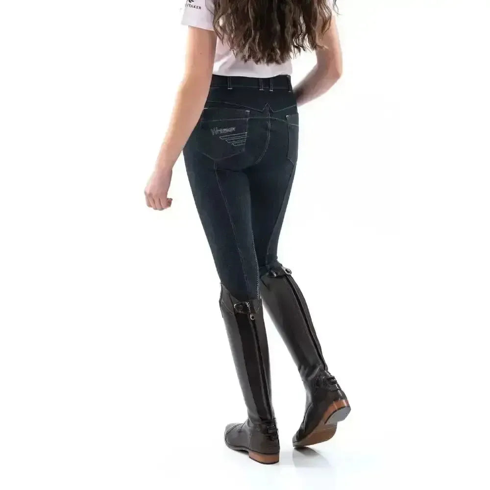 Whitaker Rawdon Denim Knit Breech Ladies-Breeches-John Whitaker-Indigo-24"-Horsey Shopping