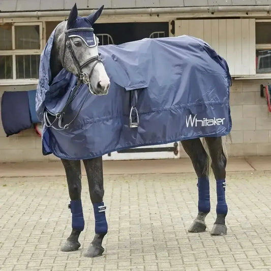 Whitaker Rothwell Roll-Up Rain Sheet-Show Rugs-John Whitaker-X Small (4' 9" - 5' 0")-Navy-Horsey Shopping